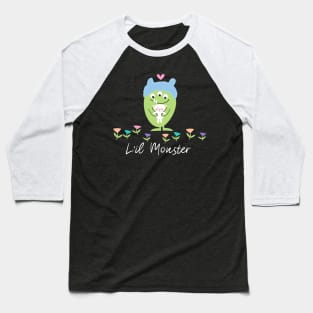 L'il Monster with white copy Baseball T-Shirt